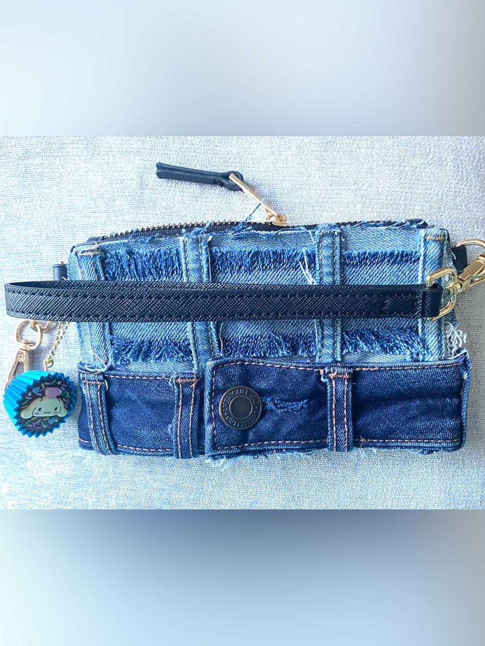 Y2k American Eagle Distressed Denim Wristlet
